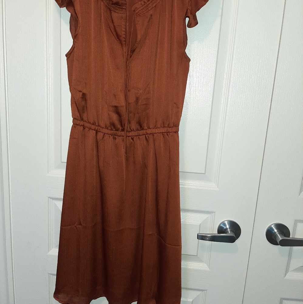 2/15 Golden brownish skater Dress new without tags
